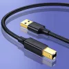 Ugreen US135 kábel USB 2.0 A-B pre tlačiareň, pozlátený, 1 m, čierny