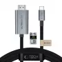 Tech-Protect Ultraboost kábel USB-C na HDMI 2.1, 8K 60 Hz, 300 cm, sivý (Iron Grey)