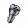 Joyroom JR-CCN19 autonabíjačka, 65 W, 2x USB-C + USB-A, tmavosivá