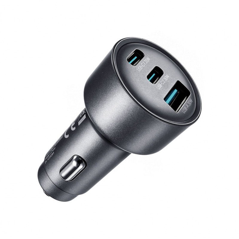 Joyroom JR-CCN19 autonabíjačka, 65 W, 2x USB-C + USB-A, tmavosivá