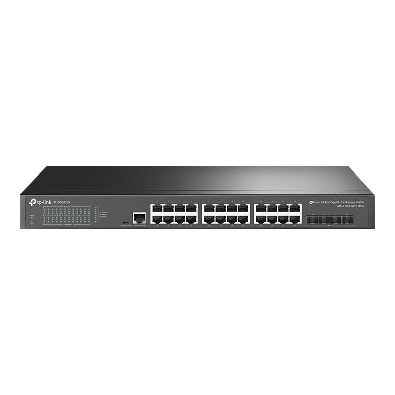 TP-Link SG3428X 24-portový spravovaný prepínač L2+ 10/100/1000 Mbps, 4 porty SFP+, do racku