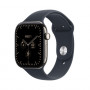 Apple Watch Series 12 GPS + Cellular 42 mm, titánové puzdro v prírodnej farbe, športový remienok v námorníckej modrej farbe, M/L