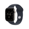 Apple Watch Series 12 GPS + Cellular 42 mm, titánové puzdro v prírodnej farbe, športový remienok v námorníckej modrej farbe, M/L