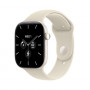 Apple Watch Series 12 GPS + Cellular 42 mm, keramické puzdro v perleťovo bielej farbe, športový remienok v pieskovej farbe, M/L