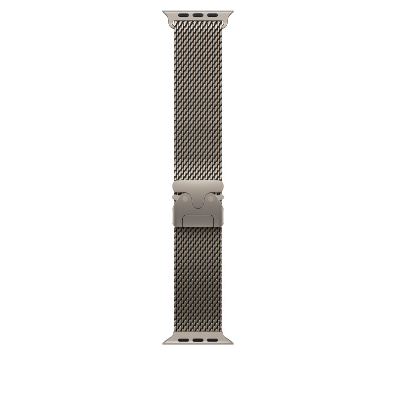 Apple MK0E4ZM/A titánový milánsky remienok pre Apple Watch, 49 mm, prírodný titán, Large