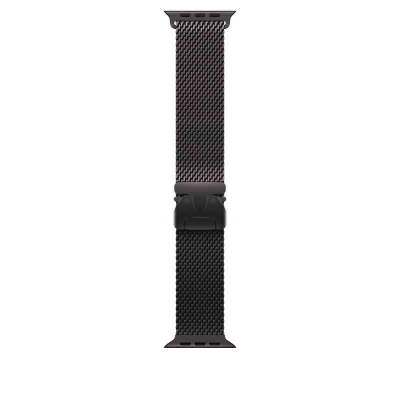 Apple MK0Q4ZM/A titánový milánsky remienok pre Apple Watch, 49 mm, čierny titán, Large