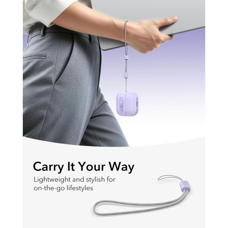 ESR Pulse HaloLock MagSafe puzdro pre Apple AirPods 4 / 5, levanduľové