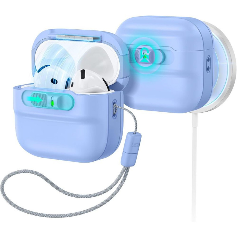 ESR Pulse HaloLock MagSafe puzdro pre Apple AirPods 4 / 5, svetlomodré