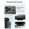 ESR Cyber Tough Kickstand MagSafe puzdro pre Apple iPhone 17 Pro / 18 Pro, zelené
