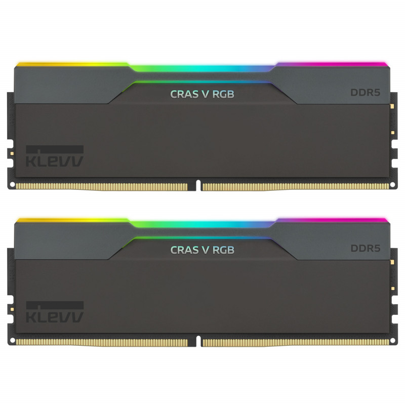 Pamäťová sada Klevv Cras V RGB KD5AGUA80-64B300G DDR5-6400 CL30 32 GB (2 x 16 GB), čierna