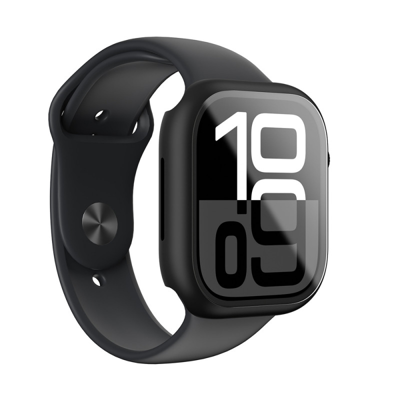 AmazingThing Radix Glass ochranné puzdro na Apple Watch 42 mm, tvrdené sklo, čierne