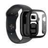 AmazingThing Radix Glass ochranné puzdro na Apple Watch 42 mm, tvrdené sklo, čierne