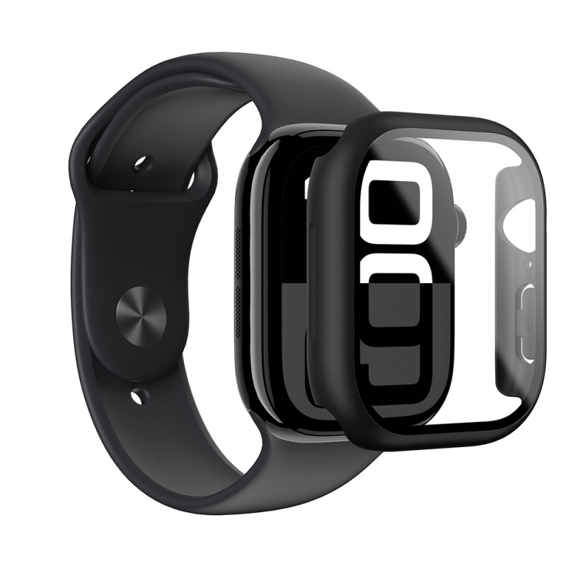 AmazingThing Radix Glass ochranné puzdro na Apple Watch 42 mm, tvrdené sklo, čierne