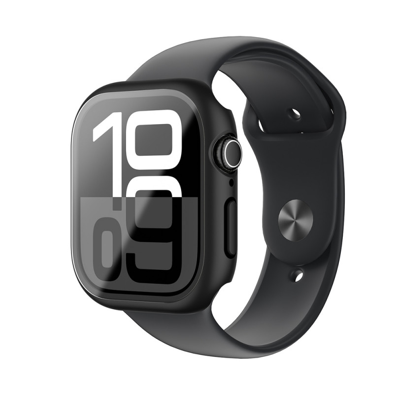 AmazingThing Radix Glass ochranné puzdro na Apple Watch 42 mm, tvrdené sklo, čierne
