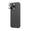 AmazingThing AR Aluminum 3 Lens Glass ochranné sklo na šošovky fotoaparátu s rámom pre iPhone 16 Pro / 16 Pro Max, čierne