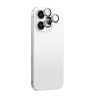 AmazingThing AR Aluminum 3 Lens Glass ochranné sklo na šošovky fotoaparátu s rámom pre iPhone 16 Pro / 16 Pro Max, strieborné