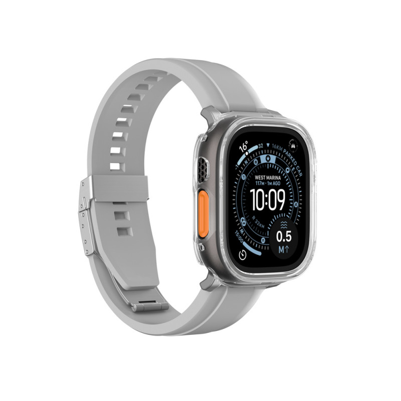 AmazingThing Minimal ochranné puzdro pre Apple Watch Ultra 3 / Ultra 4 49 mm, priehľadné
