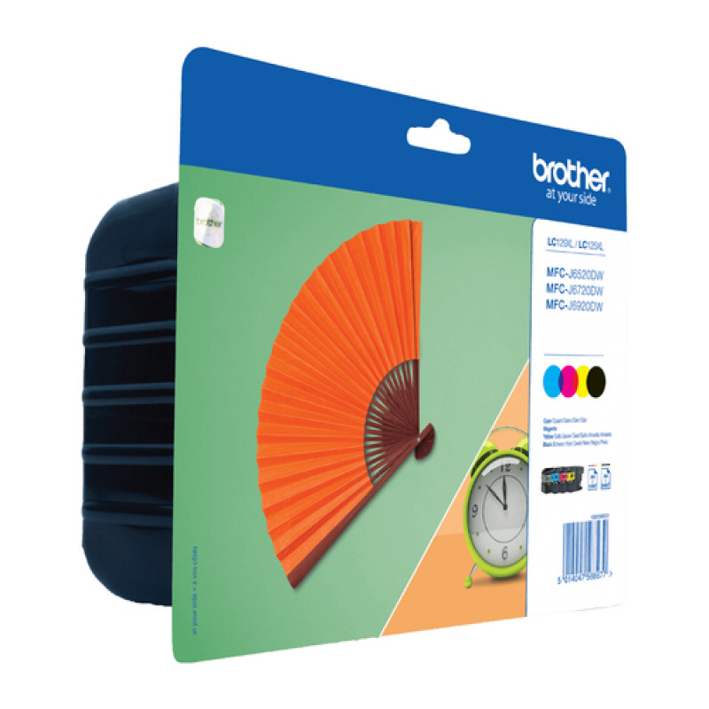 Brother LC129XLVALBP value pack atramentových kaziet (4 ks), čierna, azúrová, purpurová, žltá, blister