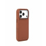 Mujjo Troubadour modulárne kožené puzdro pre Apple iPhone 18 Pro / 17 Pro, MagSafe, svetlohnedé