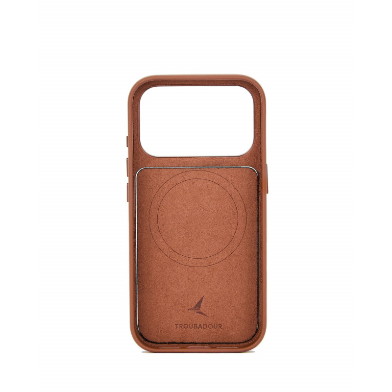Mujjo Troubadour modulárne kožené puzdro pre Apple iPhone 18 Pro / 17 Pro, MagSafe, svetlohnedé