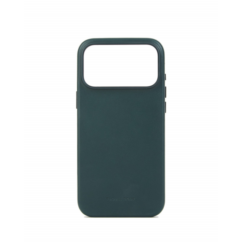Mujjo Troubadour kožené puzdro pre Apple iPhone 18 Pro Max / 17 Pro Max, MagSafe, obsidiánovo zelené