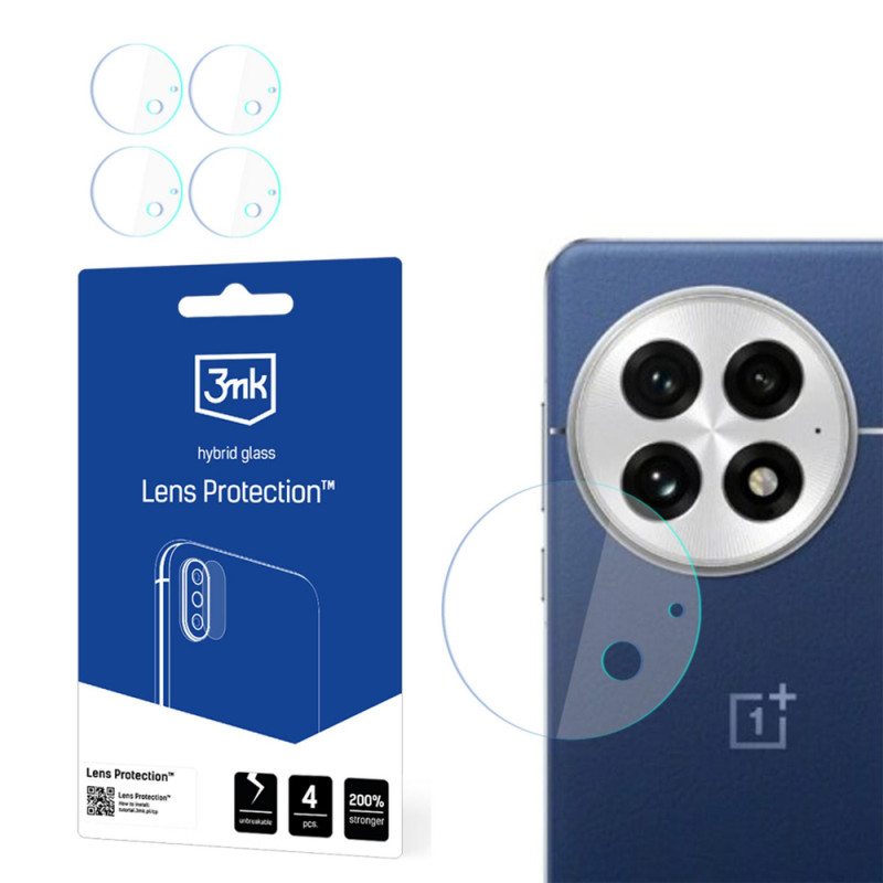 3MK Lens Protection hybridné sklo na objektív fotoaparátu OnePlus 13 (4 ks)