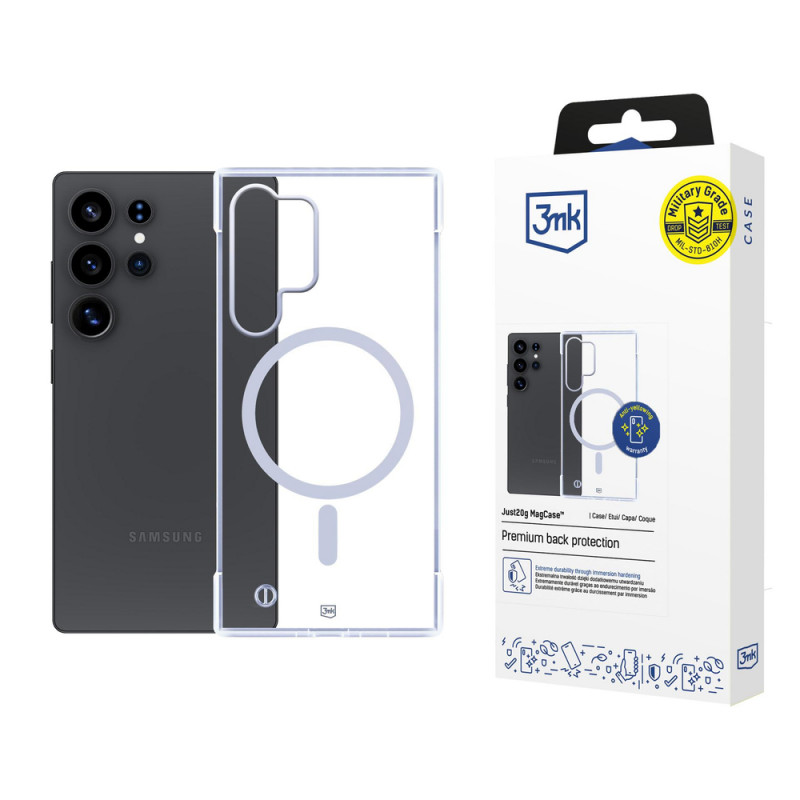 Puzdro 3mk Just20g MagCase pre Samsung Galaxy S25 Ultra, priehľadné