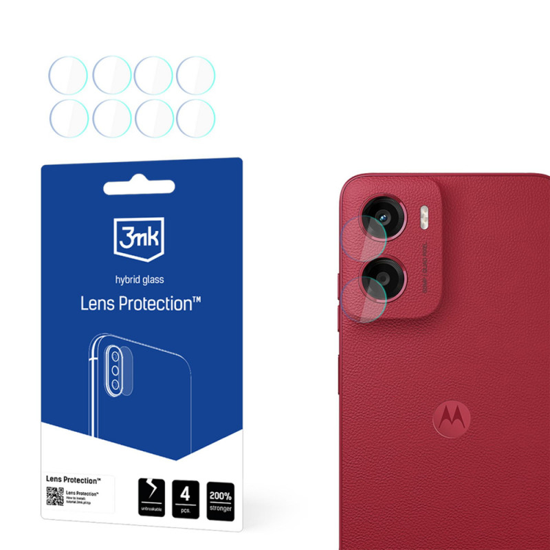 3MK Lens Protection hybridné ochranné sklo na objektív fotoaparátu pre Motorola Moto G05 (4 ks)