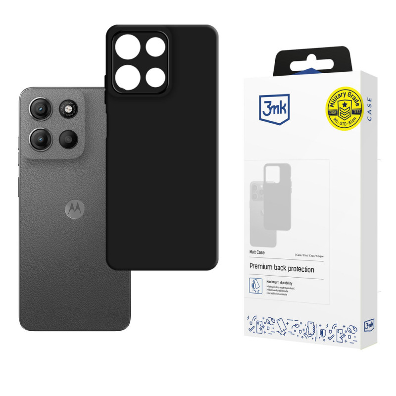 3MK Matt Case puzdro pre Motorola Moto G15 / G15 Power, čierne