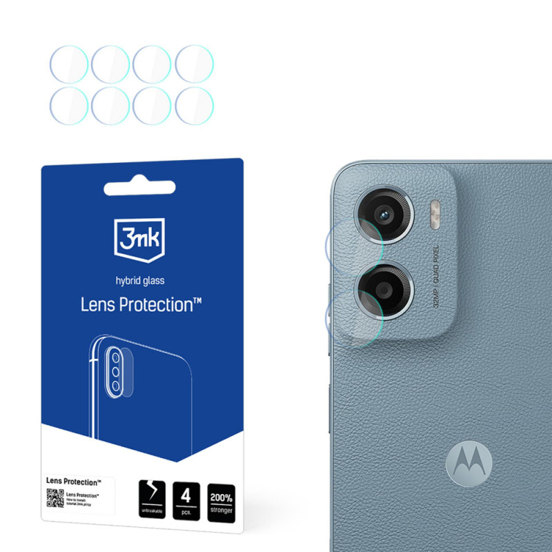 3MK Lens Protection ochrana šošovky fotoaparátu pre Motorola Moto E15 (4 ks)