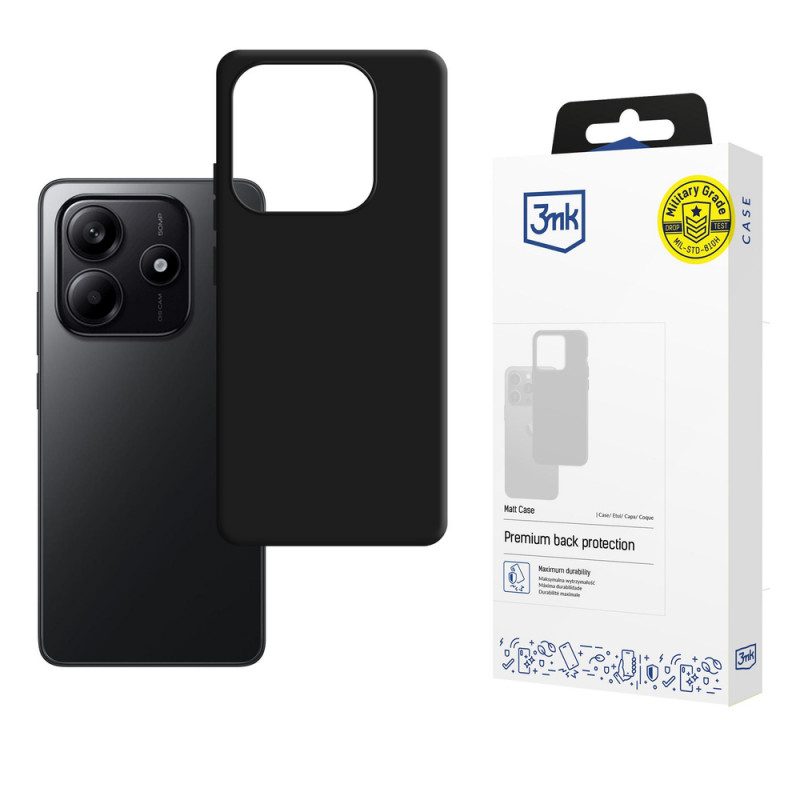 3MK Matt Case puzdro pre Xiaomi Redmi Note 14 4G, matná čierna