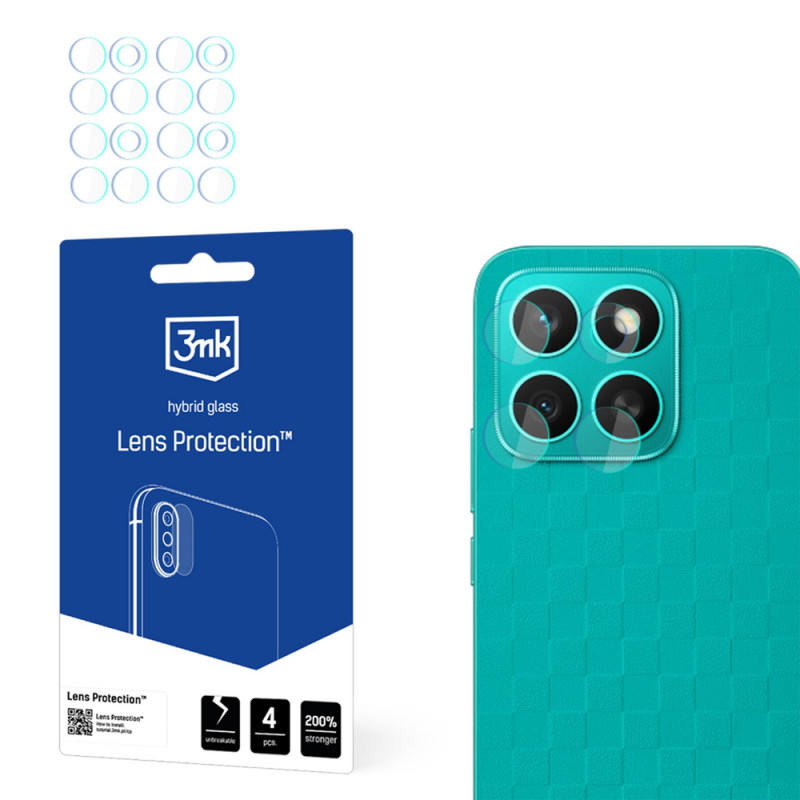 3MK Lens Protection hybridné sklo na objektív fotoaparátu pre Honor X8c (4 ks)