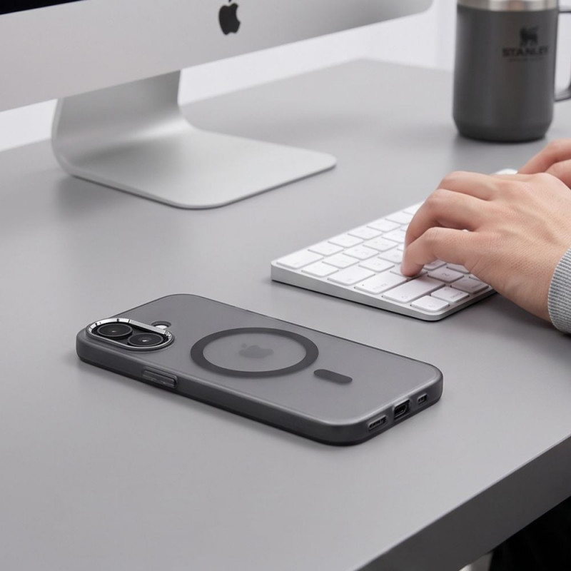 Tech-Protect MagZero MagSafe puzdro pre Apple iPhone 17, matné čierne