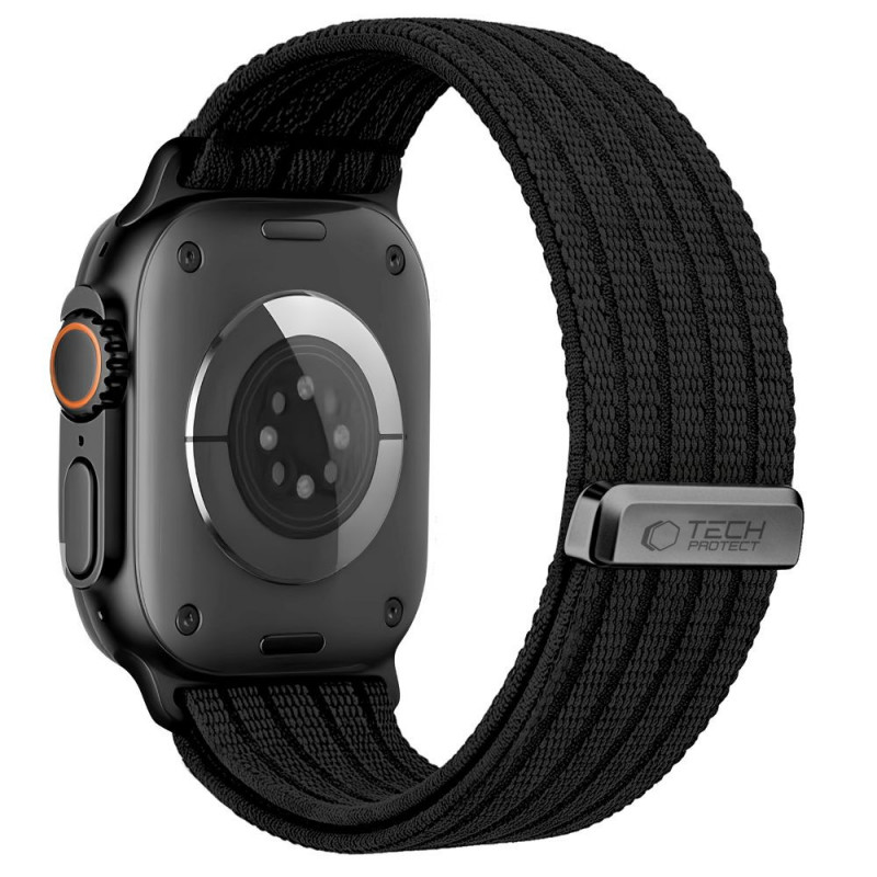 Tech-Protect Nylon Sport remienok na Apple Watch 44/45/46/49 mm, čierny