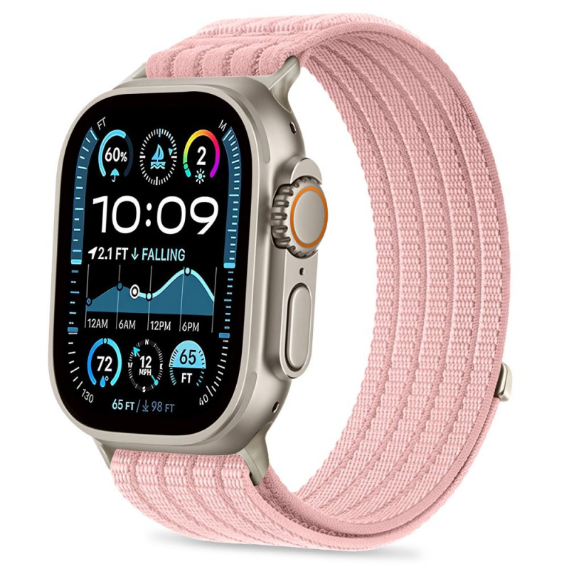 Tech-Protect Nylon Sport remienok na Apple Watch 44/45/46/49 mm, svetloružový