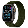 Tech-Protect Nylon Sport remienok na Apple Watch 44/45/46/49 mm, tmavozelený