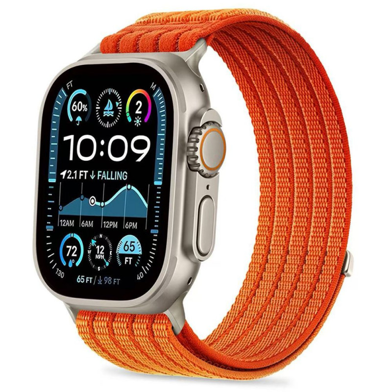 Tech-Protect Nylon Sport remienok na Apple Watch 44/45/46/49 mm, oranžový