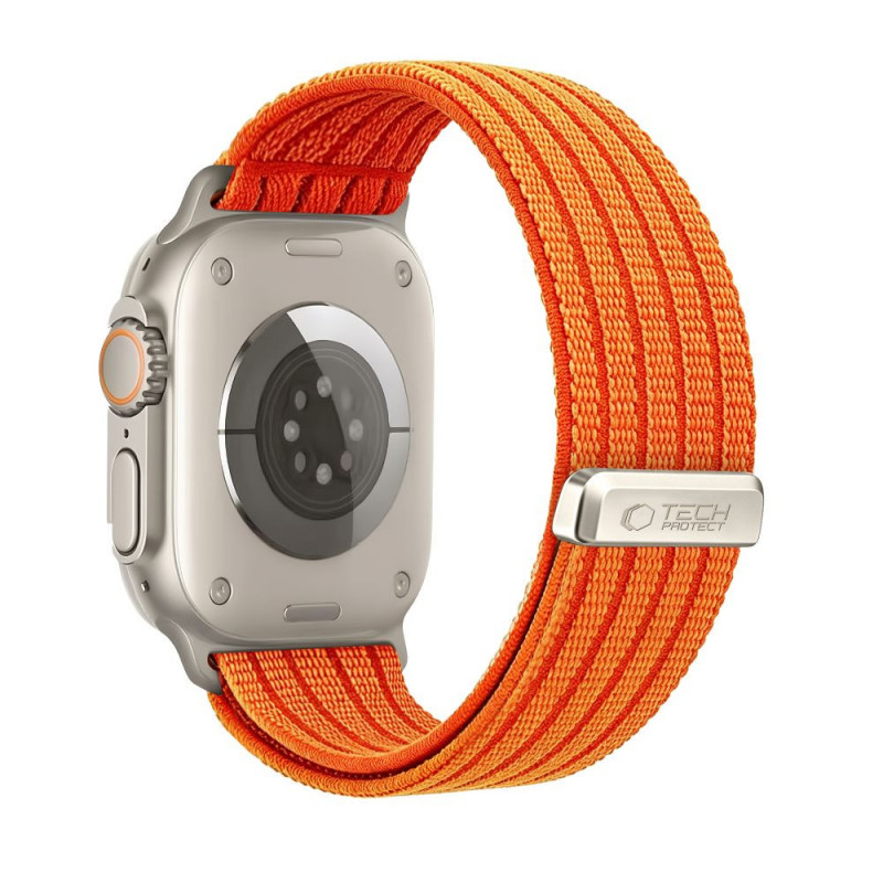 Tech-Protect Nylon Sport remienok na Apple Watch 44/45/46/49 mm, oranžový