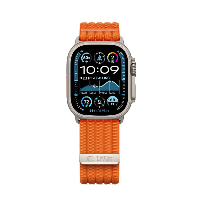 Tech-Protect Nylon Sport remienok na Apple Watch 44/45/46/49 mm, oranžový