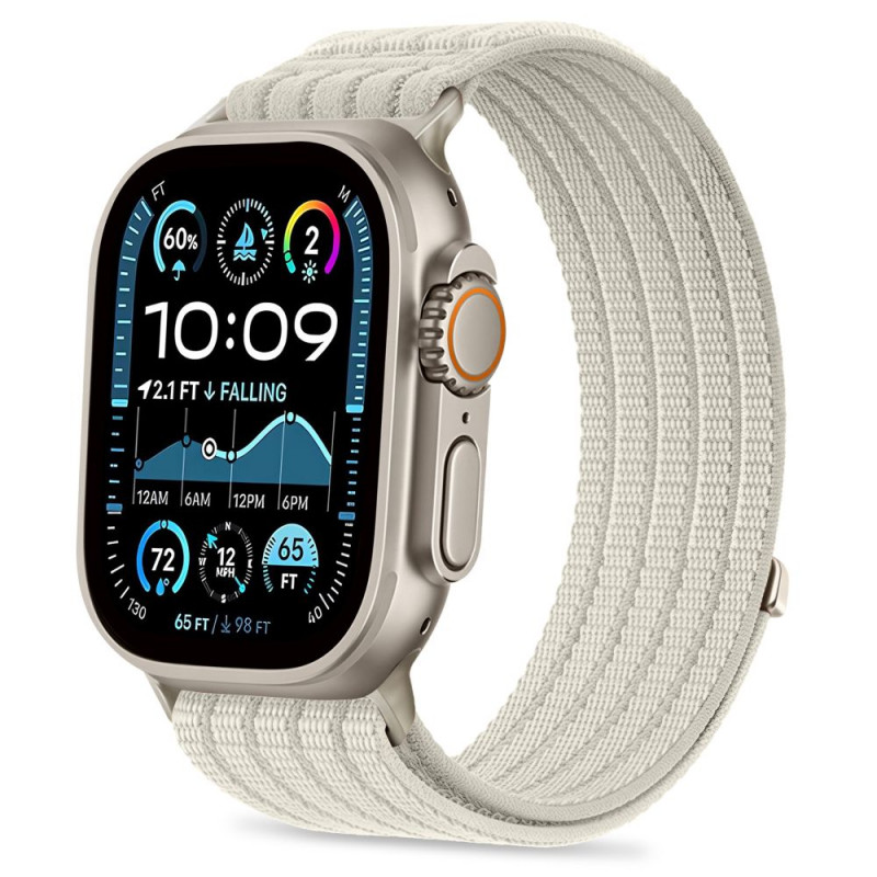 Tech-Protect Nylon Sport remienok pre Apple Watch 8 / 9 / 10 / 11 / SE / Ultra 44 / 45 / 46 / 49 mm, Starlight