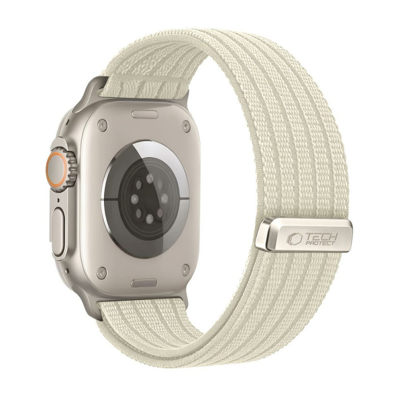 Tech-Protect Nylon Sport remienok pre Apple Watch 8 / 9 / 10 / 11 / SE / Ultra 44 / 45 / 46 / 49 mm, Starlight