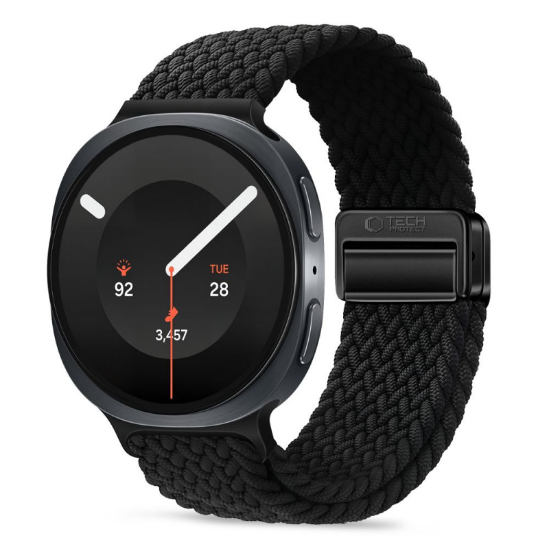 Tech-Protect NylonMag remienok pre Samsung Galaxy Watch 8 / 9 / Classic 40 / 44 / 46 mm, čierny