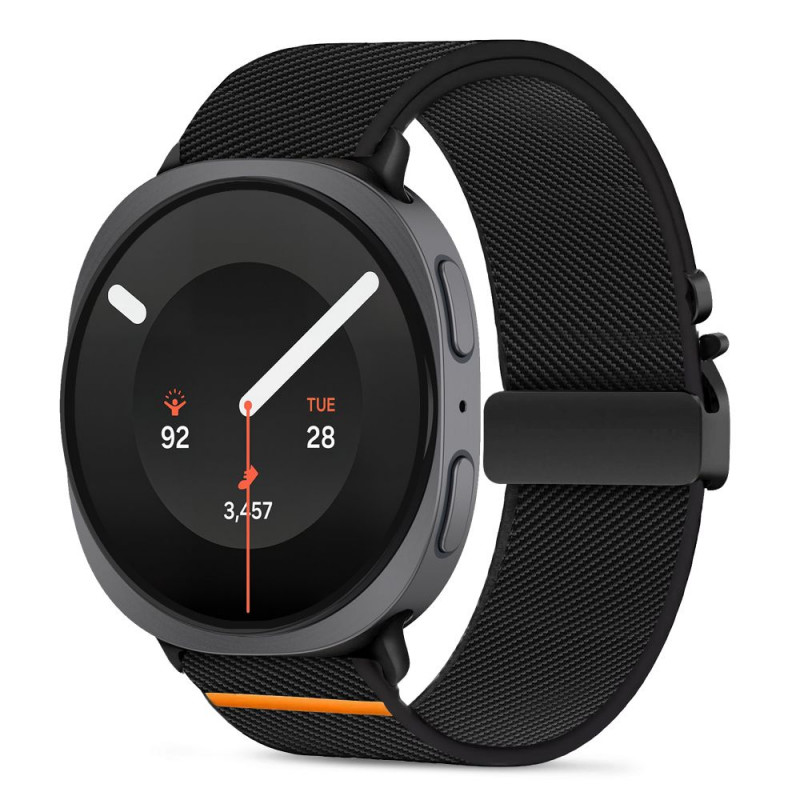 Tech-Protect Nylon Clasp remienok na hodinky pre Samsung Galaxy Watch 8 / 9 / Classic 40 / 44 / 46 mm, čierny