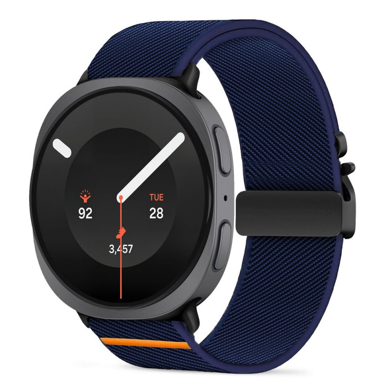 Tech-Protect Nylon Clasp remienok na hodinky pre Samsung Galaxy Watch 8 / 9 / Classic 40 / 44 / 46 mm, námornícky modrý