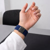 Tech-Protect Nylon Clasp remienok na hodinky pre Samsung Galaxy Watch 8 / 9 / Classic 40 / 44 / 46 mm, námornícky modrý