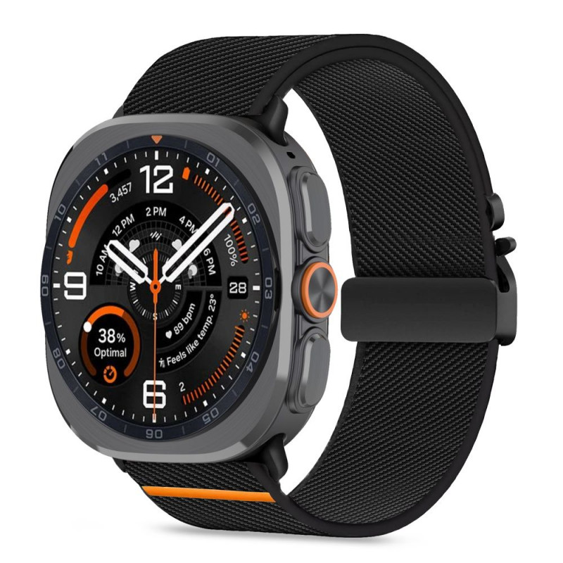Tech-Protect Nylon Clasp remienok na hodinky pre Samsung Galaxy Watch Ultra 1 / 2 2024-2026 47 mm, čierny