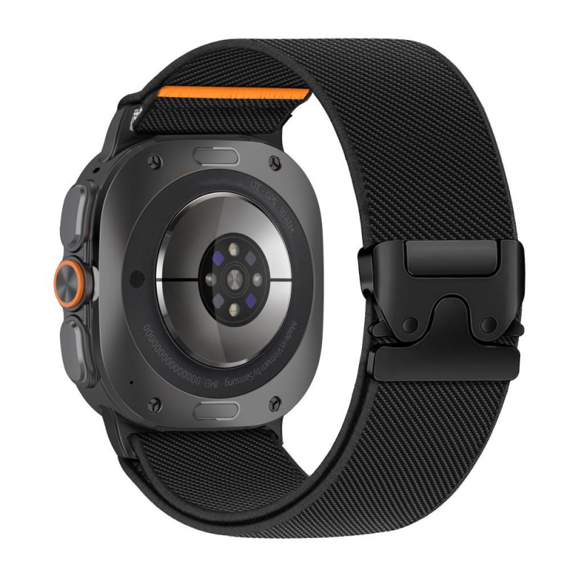 Tech-Protect Nylon Clasp remienok na hodinky pre Samsung Galaxy Watch Ultra 1 / 2 2024-2026 47 mm, čierny