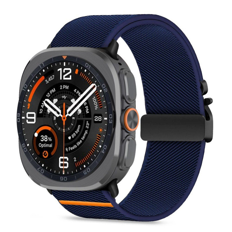 Tech-Protect Nylon Clasp remienok na hodinky pre Samsung Galaxy Watch Ultra 1 / 2 2024-2026 47 mm, námornícky modrý