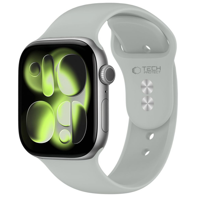 Tech-Protect Silicone remienok pre Apple Watch 8/9/10/11/12/SE 40/41/42 mm, sivý