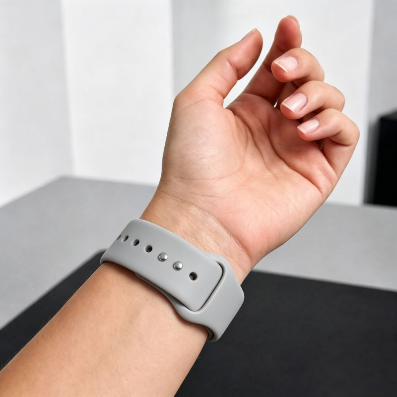 Tech-Protect Silicone remienok pre Apple Watch 8/9/10/11/12/SE 40/41/42 mm, sivý